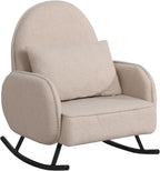 Baby Rocking Chair,Toddler Chair,Kids Chair,Kids Sofa, Shaky Metal Foot and Sherpa Fabric,Toddler Rocking Armchair for Boys and Girls Rest (Beige)