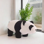 Animal Shaped Foot Stool, Foot Rest, Bedside Children Stool, Soft Padded Cushion Small Footstool Ottoman for Home Entryway Bedroom Playroom, Panda