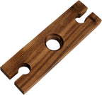 Ironwood Gourmet Acacia Wood Wine Glass Holder for Wine Bottles, Holds 2 Wine Glasses