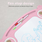 WHY TOYS Kids Table and Chair Set The Table Can Be Graffiti and The Height Can Be Raised and Lowered for Children Age 2-10 The Order Includes Watercolor Pen and Blackboard Eraser