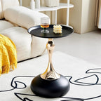 Center Table Sofa Side Several, Mini Simple Home Bedroom Bedside Table, Creative Corner Cabinet Storage Shelf(Black)