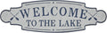 Deco 79 Metal Sign Home Wall Decor Welcome To the Lake Wall Sculpture, Wall Art 36" x 1" x 11", Blue