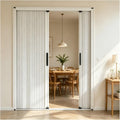 Custom Size Honeycomb Accordion Door for Interior Kitchen Bedroom Closet, Aluminum Frame Folding Sliding Room Divider, No Drill Partition Door Kit