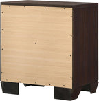 Copper Dark Cocoa 2-Drawer Rectangular Nightstand,for Small Spaces