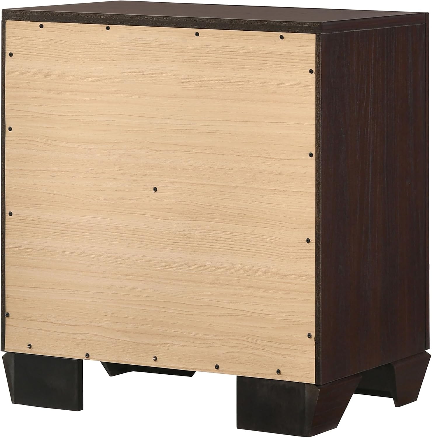 Copper Dark Cocoa 2-Drawer Rectangular Nightstand,for Small Spaces
