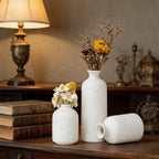 Ceramic Vase Set of 3,Modern Nordic,Minimalist Decorative Vase for Living Room Table Centerpiece Coffee Dining Wedding Bookshelf Home Decoration