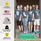 C&N Footlockers - Large Undergrad Storage Trunk w/Tray - Made in the USA - Only STEEL Footlocker on Amazon - Durable Chest with Lid Stay - 32 x 18 x 16.5 Inches (Kelly Green)