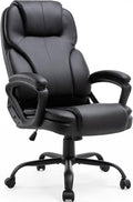 Shintenchi High Back Executive Office Chair, Ergonomic PU Computer Desk Chair with 3-Level Tilt, Padded Armrests 360° Swivel Free Task Chairs for Home Office, 330 Pound Capacity, Black