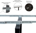 Extendable Dining Table with Built-in Power Outlet, 118” Expandable Dining Table for 11, Storage Cabinet Console Table, Modern Dining Room Furniture Gray