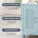 Jocoevol Sideboard Buffet Cabinet with Storage, 55" Kitchen Buffet Cabinet, Modern Farmhouse Coffee Bar Cabinet, Sideboard Cabinet with Shelves & Doors for Kitchen Living Room, Slate Blue