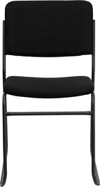 Flash Furniture 5 Pack HERCULES Series 500 lb. Capacity High Density Black Fabric Stacking Chair with Sled Base