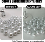 200 PCS Pure White Vase Fillers, Pearls Bead for Centerpieces Vases, 10/14/20 MM No Hole Beads, Fake Pearls for Wedding Birthday Anniversary Theme Party Table Centerpieces Decor