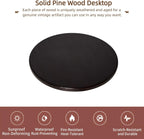 Round Wooden Table Top 19.8inch DIY for Coffee Table Dinner Table Pub Table Side Table Durable Solid Walnut Wood (Walnut, 50CM)