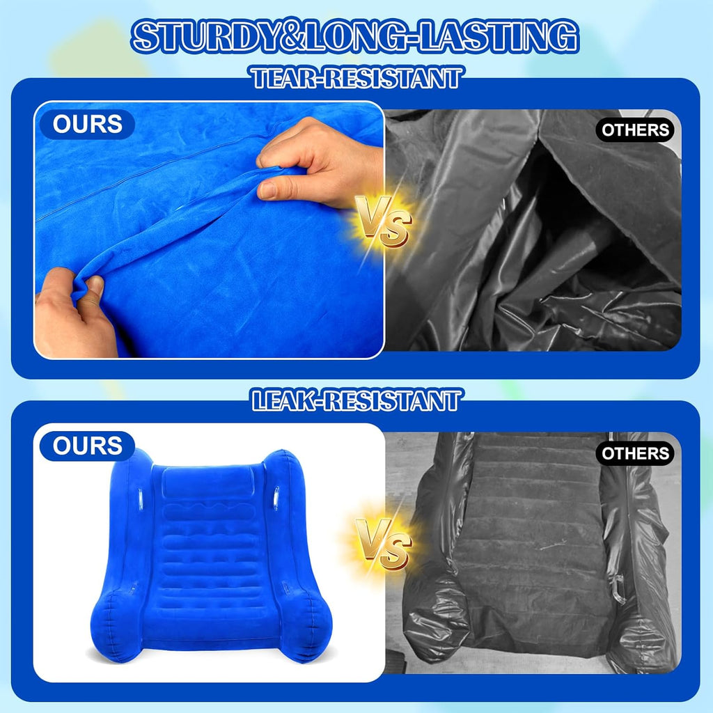Sensory Rocker Chair for Kids, 42” x 42” x 46” Air Cloud Rocker, Inflatable Sensory Chair for Child with Autistic & ADHD, Indoor/Outdoor Toddler Rocking Chair-Includes Electric Air Pump