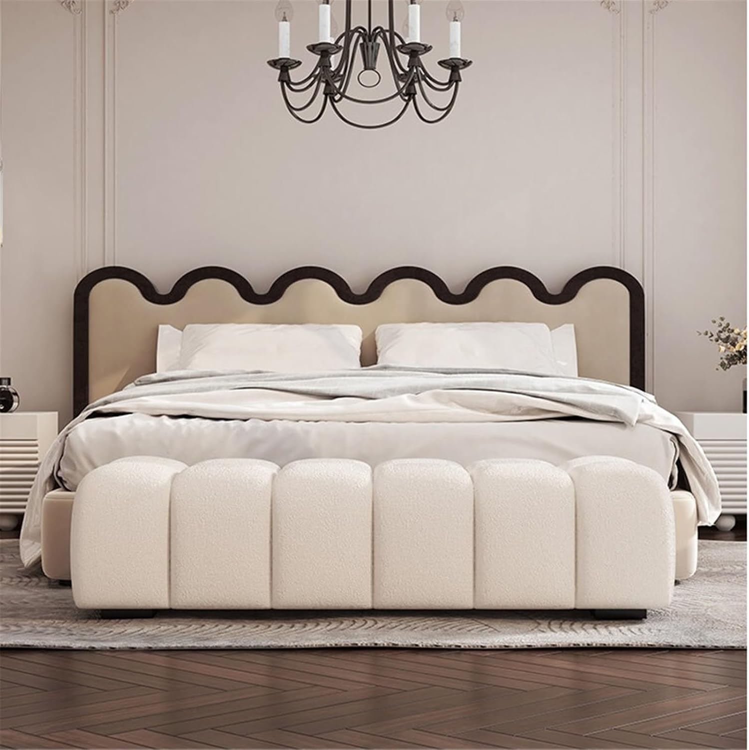 Modern Fabric Bed end Bench Long Bedroom Dressing Room Sofa Entryway(Medium)