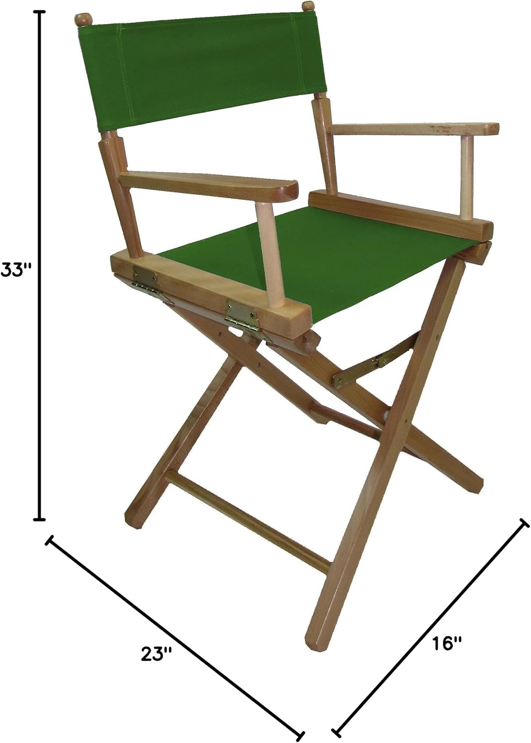 TLT Contemporary 18 Inch Table Height Natural Frame Director's Chair - Hunter Green