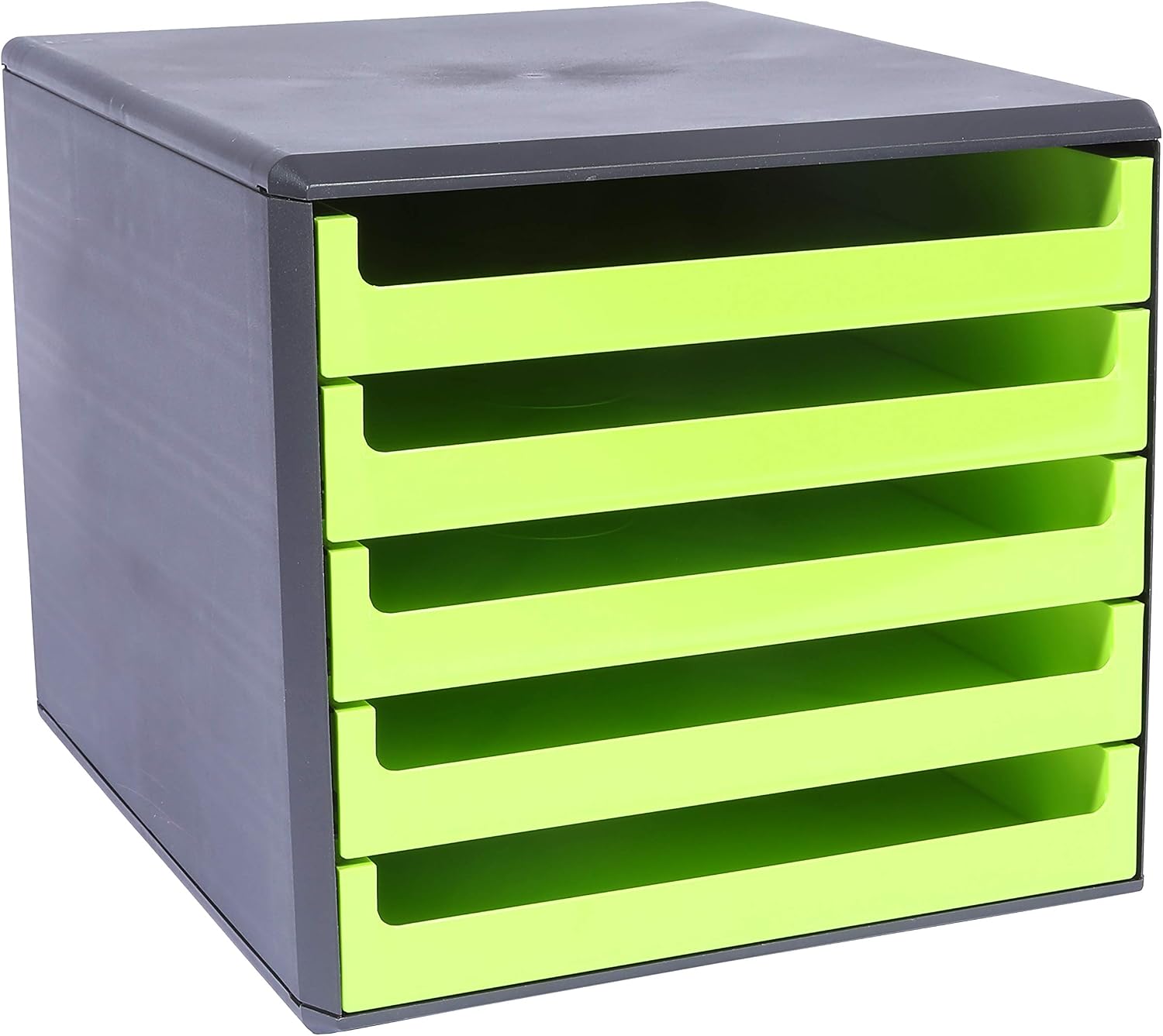 Metzger + Mendle 5 Drawer Unit Anthracite/lime green (green)
