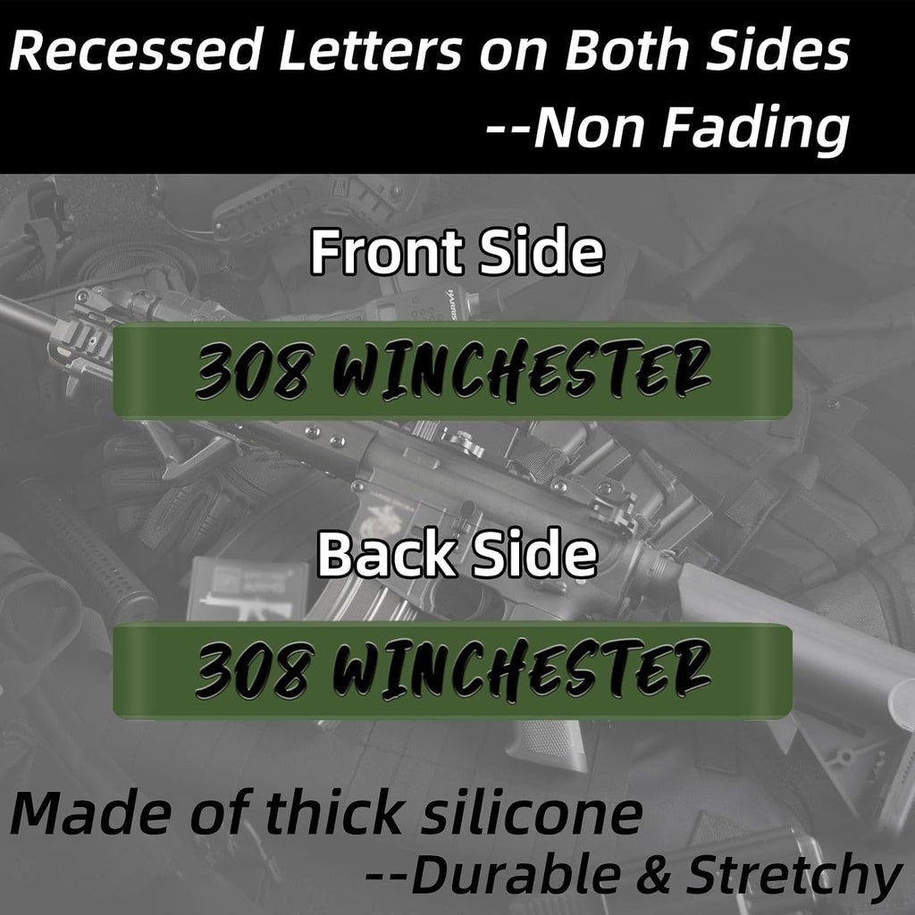 12 Pack Magsaddle .308 Winchester Magazine Marking Bands .308 Caliber Identification Holster Accessories