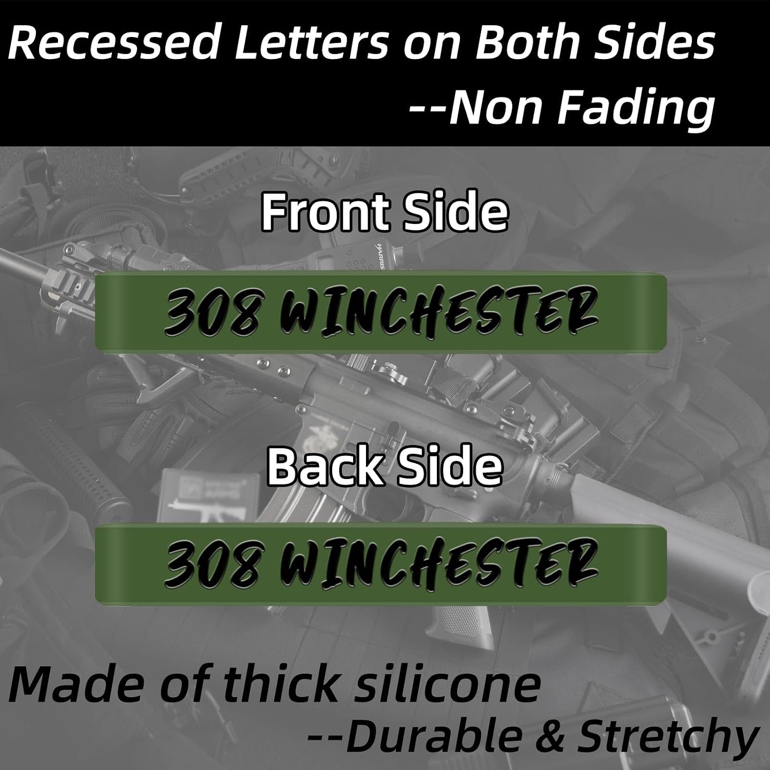 12 Pack Magsaddle .308 Winchester Magazine Marking Bands .308 Caliber Identification Holster Accessories