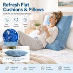 Bean Bag Filler, 6lbs Shredded Memory Foam Filling, Memory Foam Pillow Stuffing for Bean Bag Refill, Couch, Cushion, Stuffed Animals, Dog Bed, Arts Crafts,Blue and White