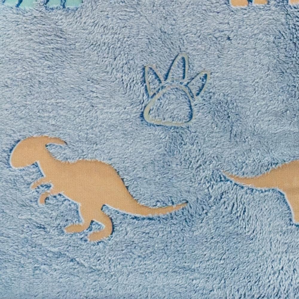 Toddler Couch Cover, Glow in The Dark Toddler Fold Out Couch Cover, Baby Modular Couch Cover, Convertible Baby Fold Out Play Foam and Floor Cushion Cover for Nursery Playroom, Blue+Dinosaur