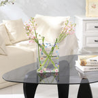 Book Vase, Acrylic Book Vase for Flowers, Book Flower Vase Clear, Book Shaped Vases, A Book About Flowers Vase, Modern Decorative Vases for Home, Office, Bedroom, Living Room, Dining Table