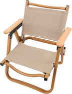 Tnfeeon Kids Folding Camping Chair, Aluminum Alloy Canvas Toddler Outdoor Camp Chair, Wood Grain Finish, Portable Foldable Seat for Under 6, Beach Picnic Backyard Travel
