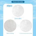 60 PCS Capiz Shells Round Natural Shells, 2 Inch White Round Capiz Shells with 2 Holes for Wind Chimes Curtain Shell Garland DIY Craft Wedding Home Decor