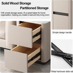 31.5" Leather Sofa Side Table with Storage, Waterproof Narrow end Table with Silent Rails, No Assembly for Living Room Bedroom Office(Gray,31.5x11.8x21.6in)