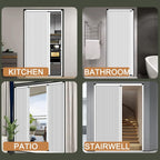 Honeycomb Folding Door Interior Accordion Door，Blackout Thermal Noise Reduce，with Aluminum Frame and Blackout Cellular Fabric(White,32X80IN)
