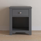 Child Craft Hampton Toddler Bed and Nightstand Bedroom Furniture Set, 2 Piece, Low to Ground Bed Design (Cool Gray)