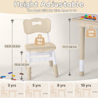 GITAWUSA Toddler Table and Chair Set, Height Adjustable-Upgrade Kids Table and 2 Chairs for Ages 3-8, Multi-Activity Toddler Play Table with Graffiti Desktop for Home/Daycare/Classroom