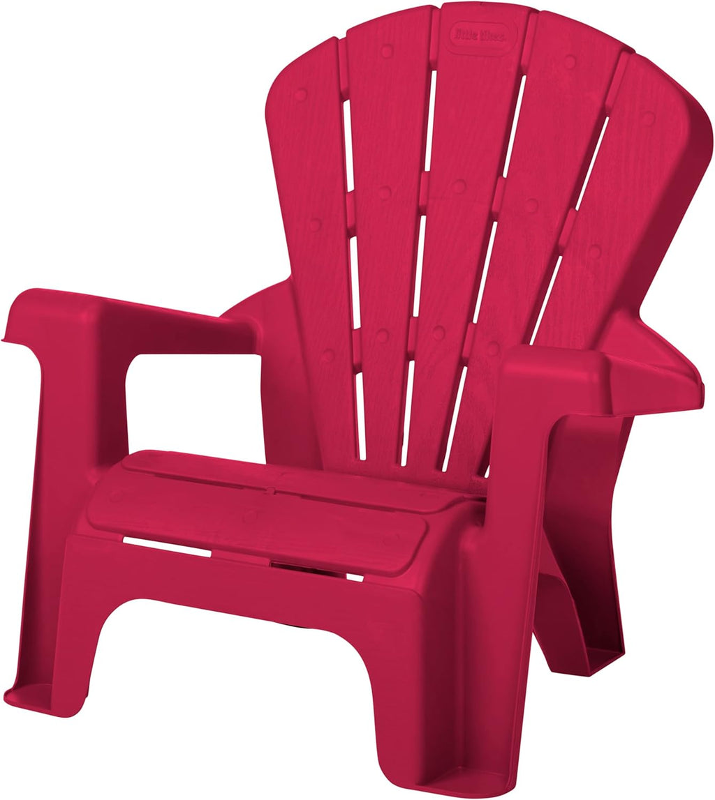 Little Tikes Kids Garden Chair 4 Pack in Red, Outdoor Toddler Activity Adirondack Chairs for Picnic, Garden, Patio, Backyard & Beach, Outdoor Chair Set