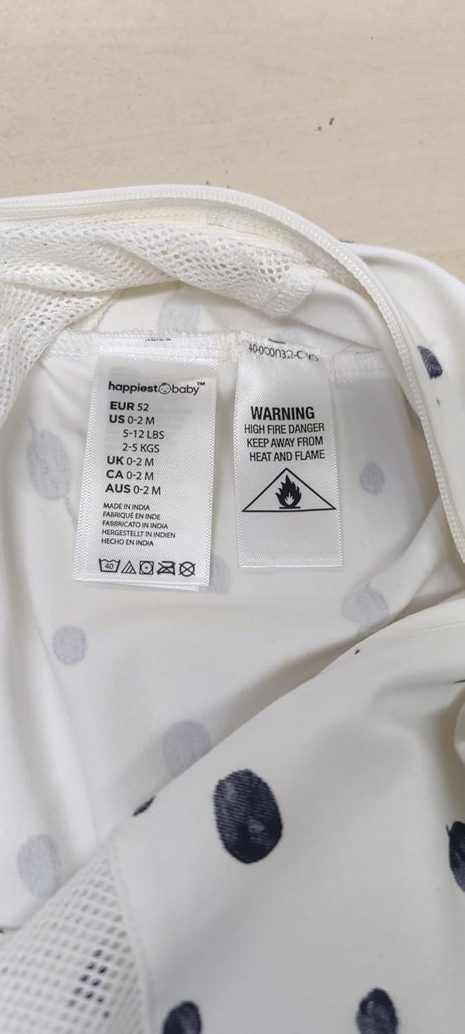 Happiest Baby SNOO Sleep Sack - 100% Organic Cotton Baby Swaddle Blanket - Doctor Designed Promotes Healthy Hip Development (Graphite Stars, Small)