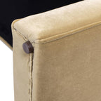 60.5" Arched Arm Bench with Bolster Pillows, Camel Brown Beige Performance Velvet