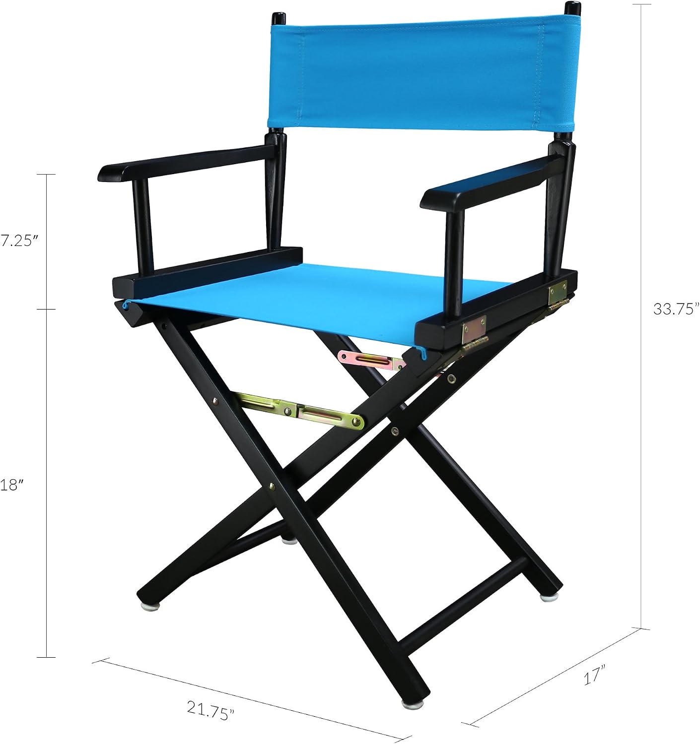 Casual Home 200-02/021-27 Director Chair 18" - Classic Height BlackFrame/Turquoise Canvas