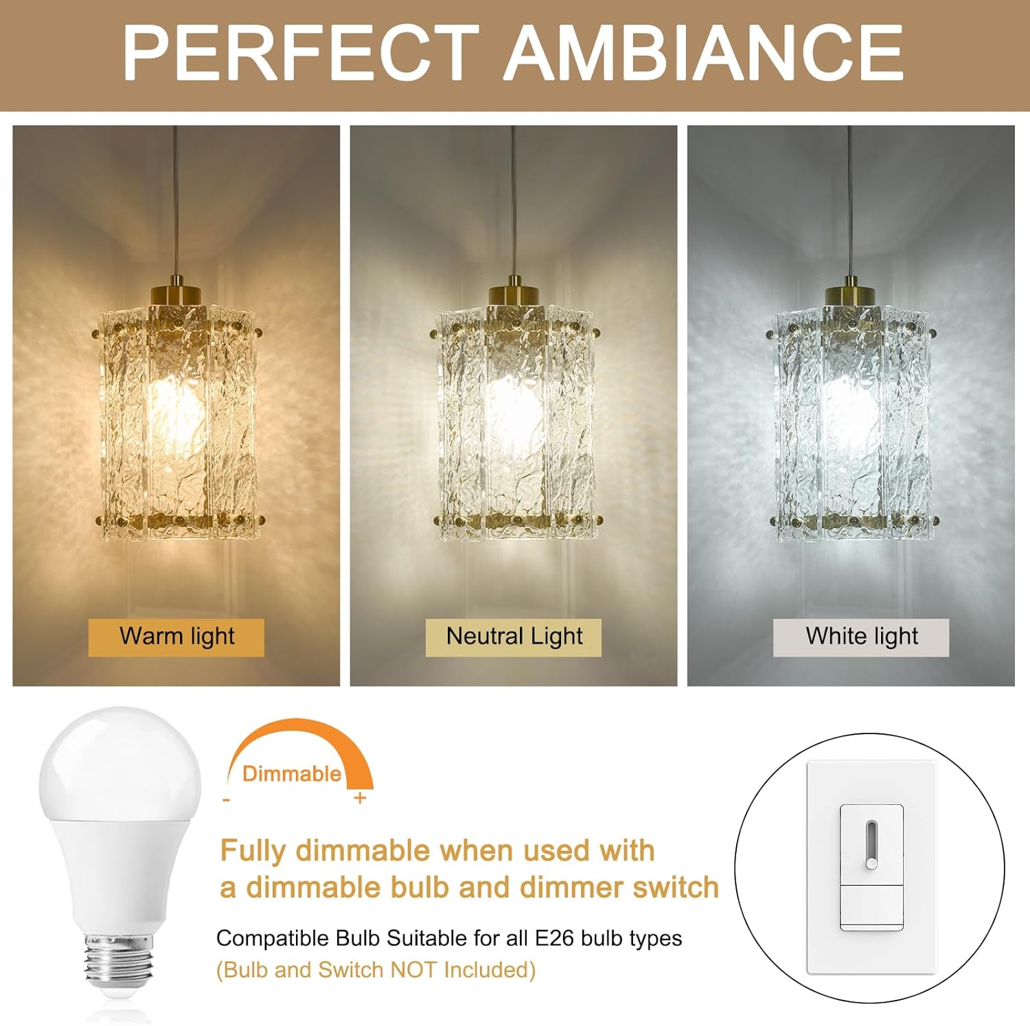 Gold Pendant Lights Kitchen Island 1 Pack Modern Water Ripple Glass Pendant Lights Mini Chandelier Adjustable Hanging Pendant Lighting for Kitchen Island Dining Room Over Sink Table Entryway