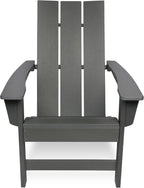 Shine Company Coastal Modern All-Weather Adirondack Chair, Gray