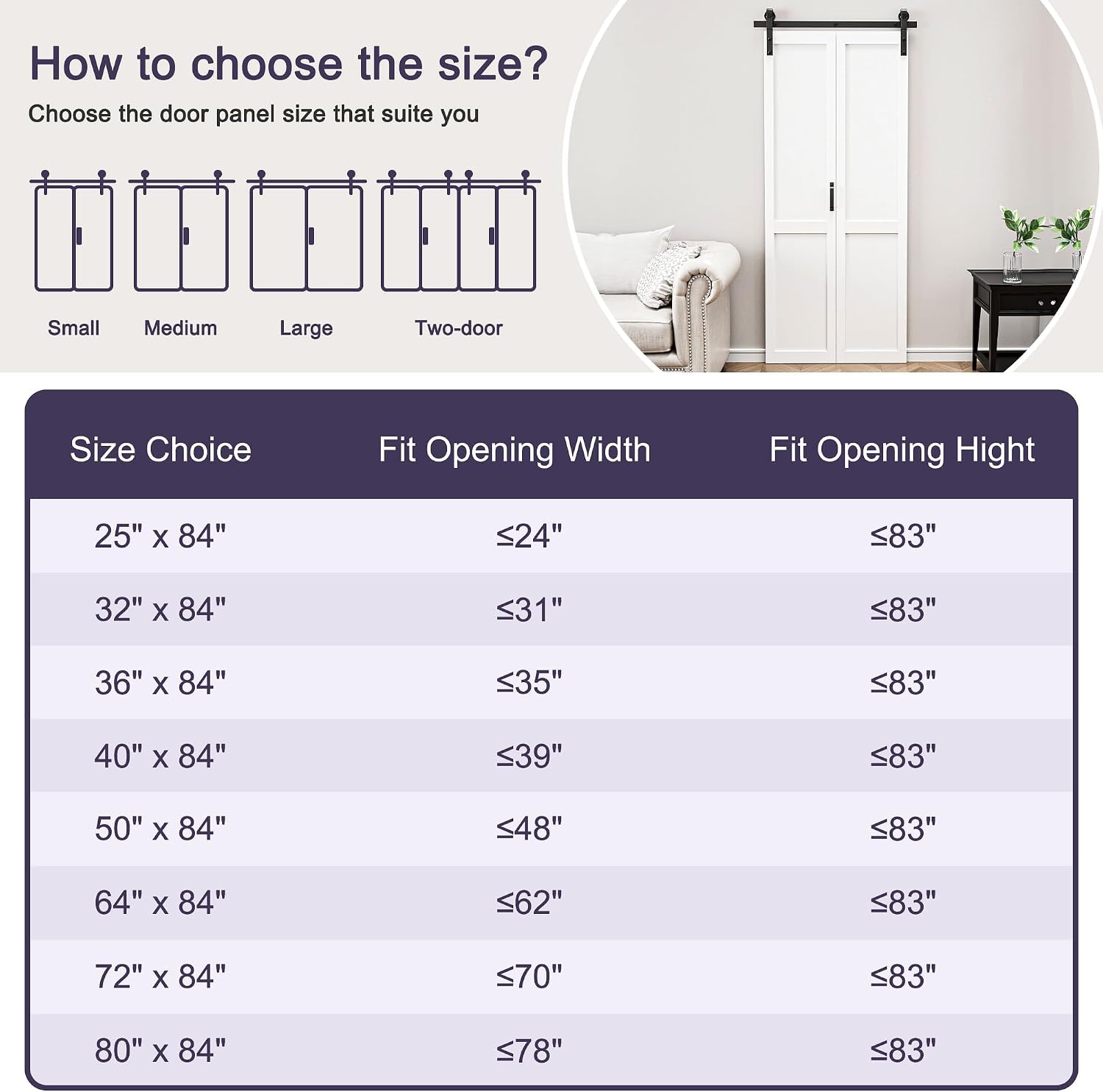50" x 84" Bifold Barn Door with Hardware and Track Kit Included, Pre-Assembled Solid Core Panel Bi-fold Barn Door for Pantry, Closet, Primed White Finish with Water-Resistance, Paintable, H Shape