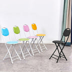 Folding Chair - Portable Chairs for Home Use High Back,Event Metal Frame, Used for Dormitory Adult Dining Stool(Blue)