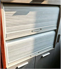 Tambour Door Kit Wide Tambour Door Cabinet Roll Up Sliding Doors for Rv Motorhome Office Hotel Closet(50x50 cm)