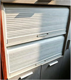 Tambour Door Kit Wide Tambour Door Cabinet Roll Up Sliding Doors for Rv Motorhome Office Hotel Closet(50x50 cm)