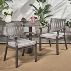 free-space Modern Simple Courtyard Single Chair with seat Cushion, Rust-Proof Aluminum Balcony Casual Dining Chair