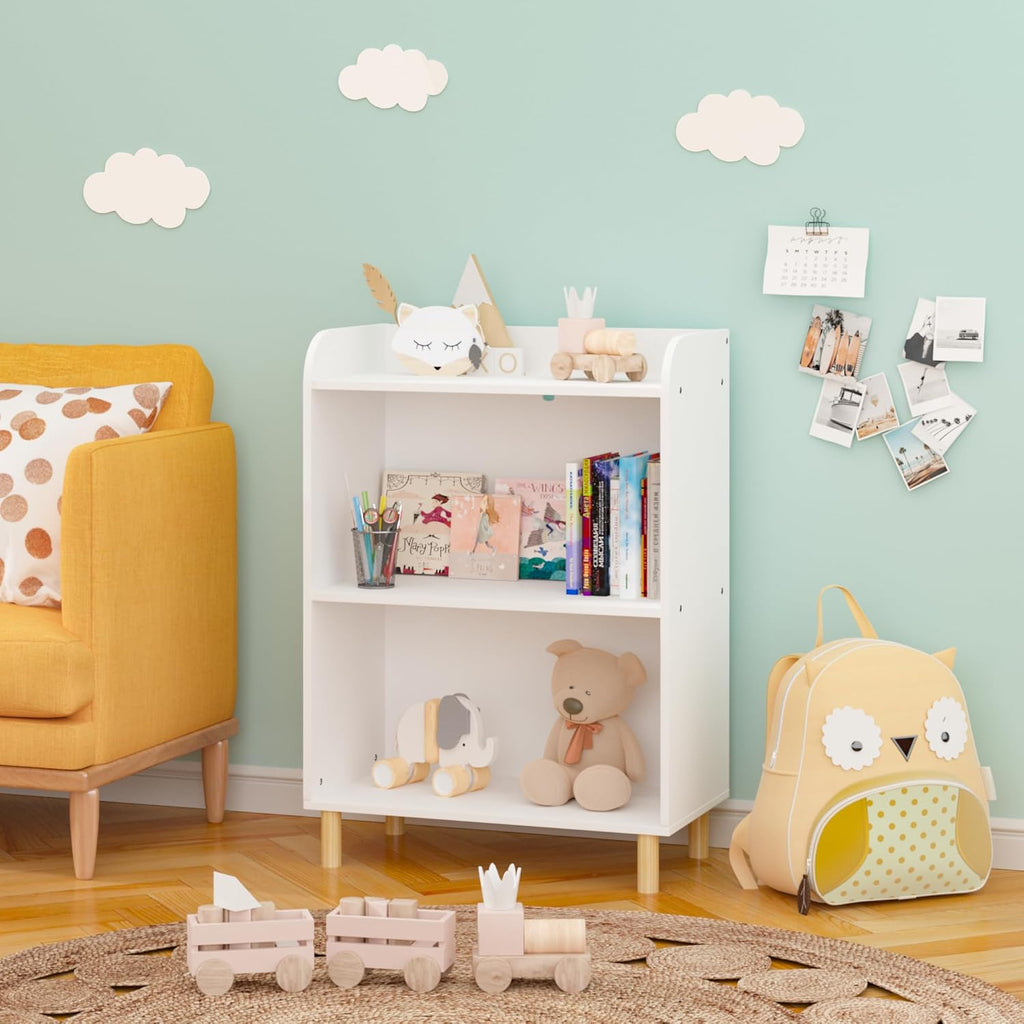 3 Tier Bookcase, Book Display, Bookshelf Toy Storage Cabinet Organizer for Room, Playroom, Nursery