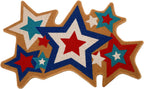Dunzy 4th of July Coir Doormat Patriotic Star Doormats Outdoor American Coir Cookie Door Mats 250th Anniversary Non Slip Mats for Indoor Outdoor Bedroom Living Room Bathroom Holiday Decor 30 x 18 Inch