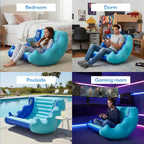 Inflatable Sensory Rocking Chair – Air Pump Included, Portable Air Lounge Seat with Back Support & Handles, Indoor Outdoor Relaxation Chair for Kids, Teens & Adults, Lightweight Rocker for Bedroom