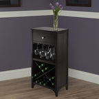 Winsome Ancona Wine Storage, Dark Espresso