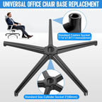 Office Chair Base, Office Chair Base Replacement, 3300 lbs, Metal Desk Chair Base Replacement Parts, Universal Gas Cylinder and Caster Socket