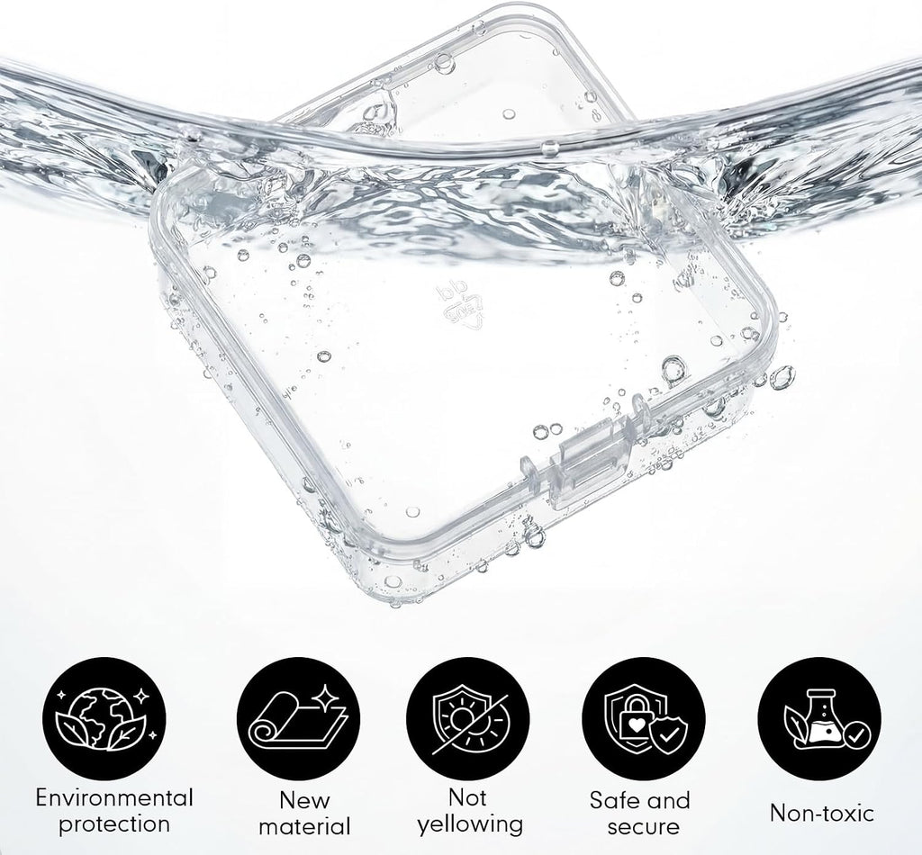 SATINIOR 300 Packs Clear Small Plastic Containers 2.9 X 2.9 X 1 Inches Transparent Storage Box with Hinged Lid in Bulk for Jewelry Hardware Crafts Small Items