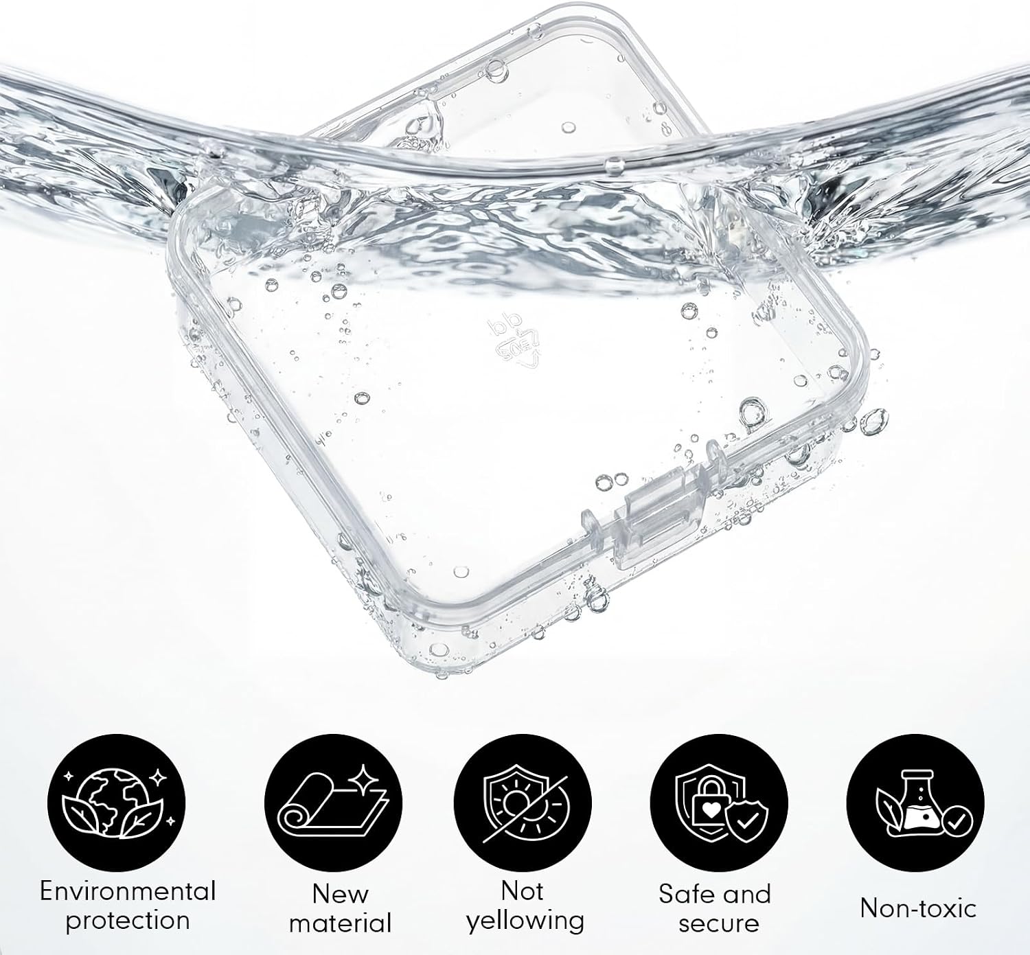 SATINIOR 300 Packs Clear Small Plastic Containers 2.9 X 2.9 X 1 Inches Transparent Storage Box with Hinged Lid in Bulk for Jewelry Hardware Crafts Small Items